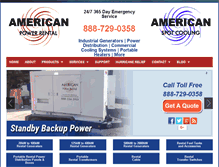 Tablet Screenshot of americanpowerrental.com